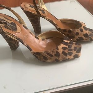 Dolce and Gabbana Sandals leopard print - Size 8